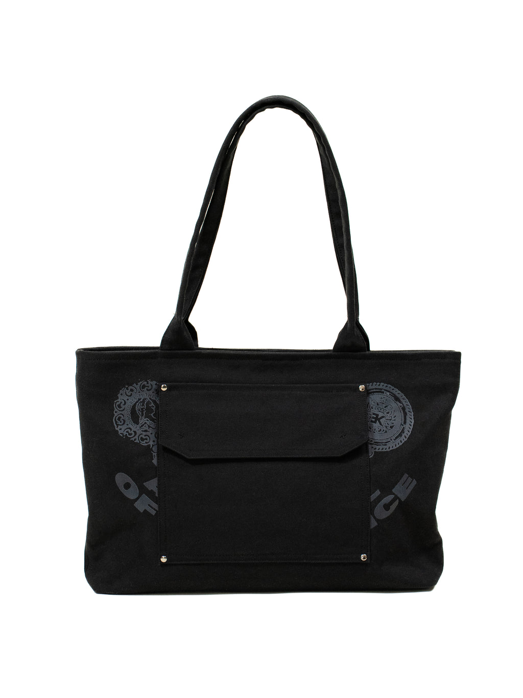Canvas shoulder bag with side pockets