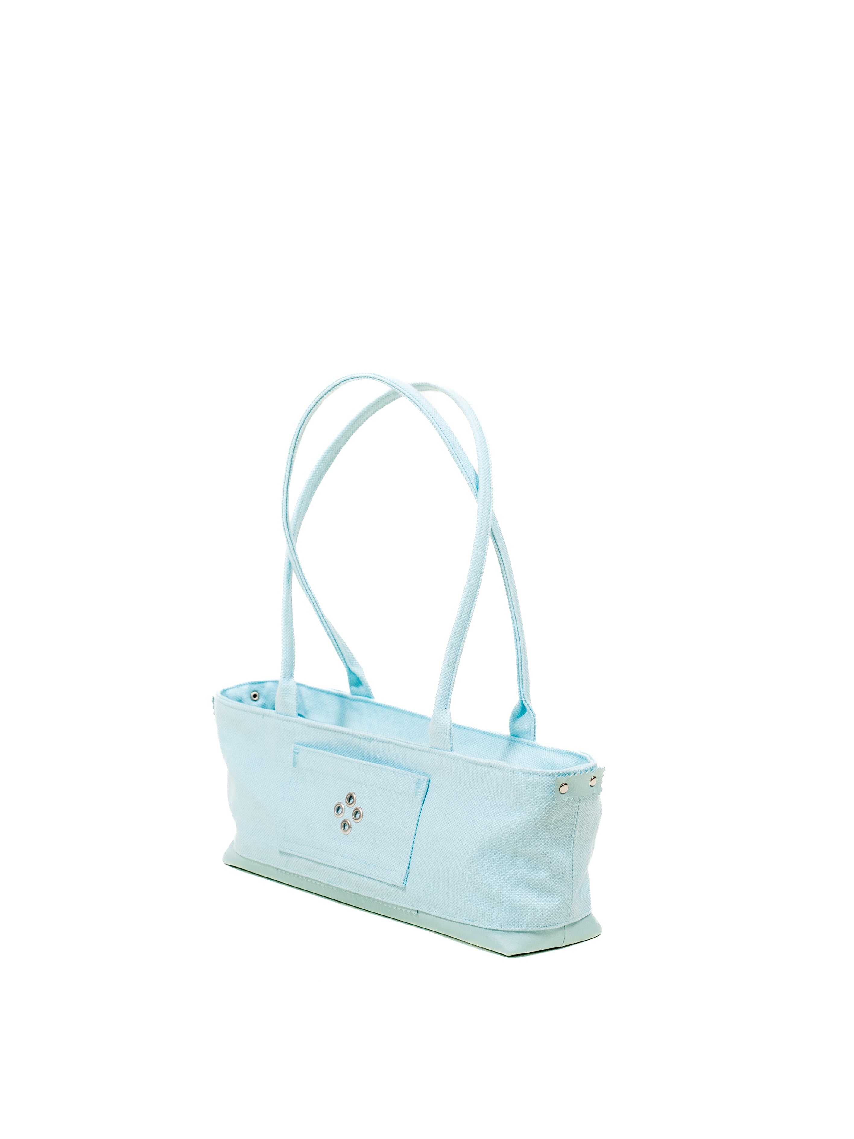 Canvas leather shoulder bag 1