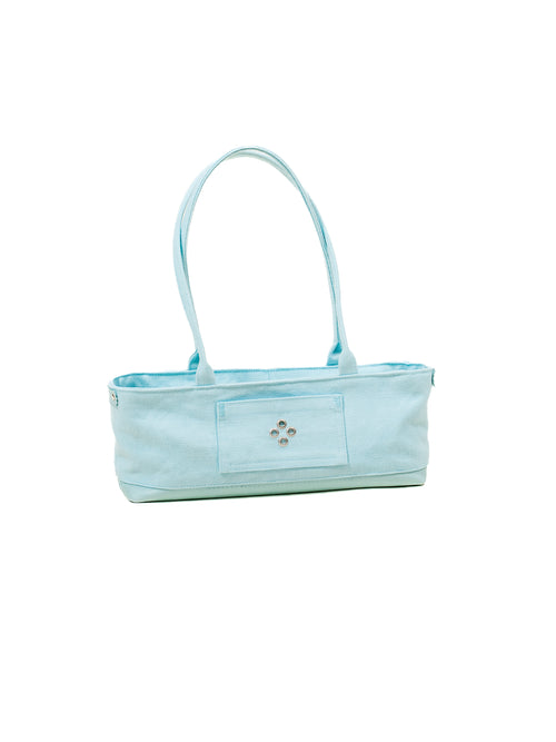 Canvas leather shoulder bag 1