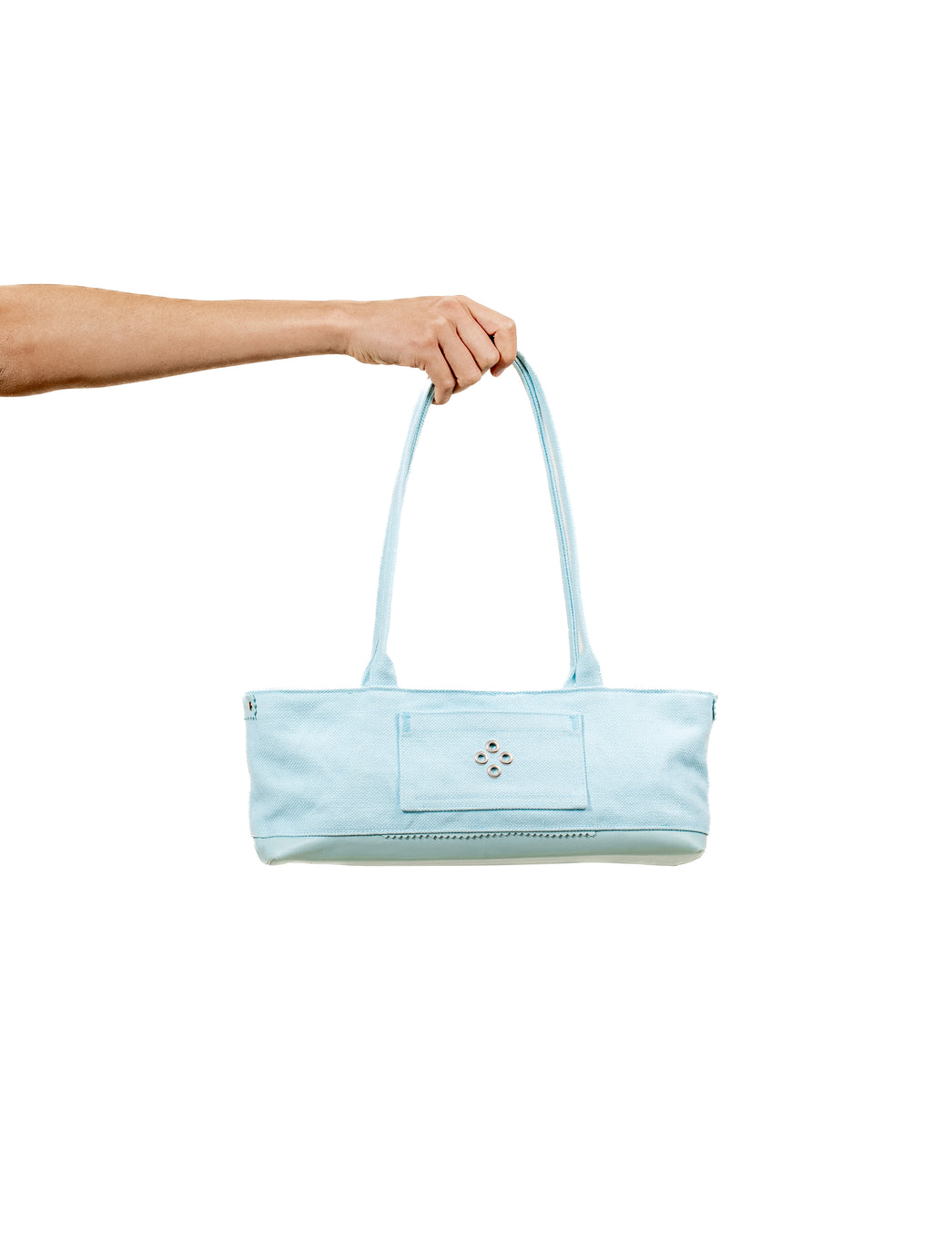 Canvas leather shoulder bag 1