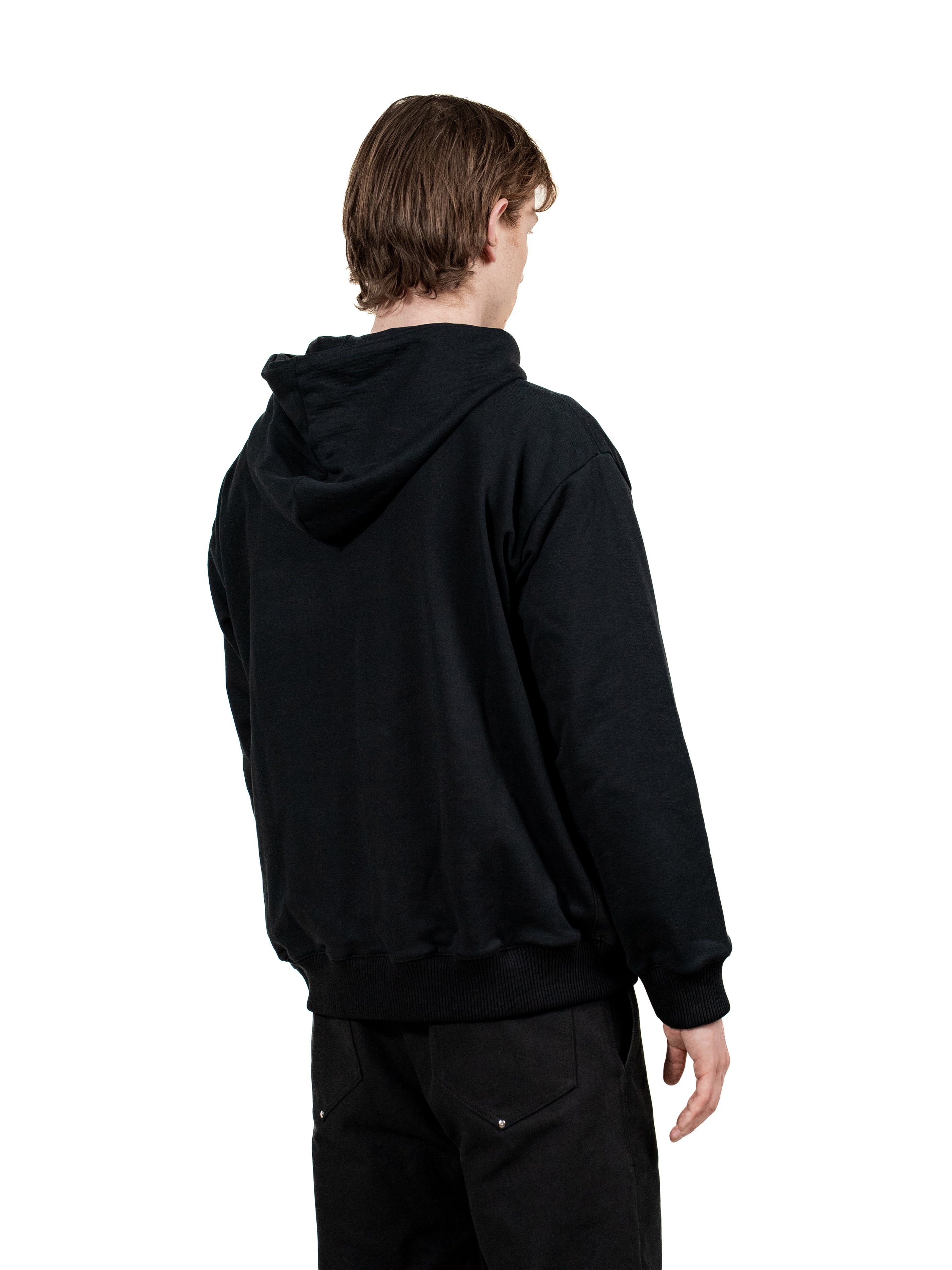 Unisex Oversize Hoodie with side-panels and button print
