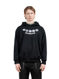 Unisex Oversize Hoodie with side-panels and button print