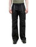 Relaxed fit canvas trousers with zippers