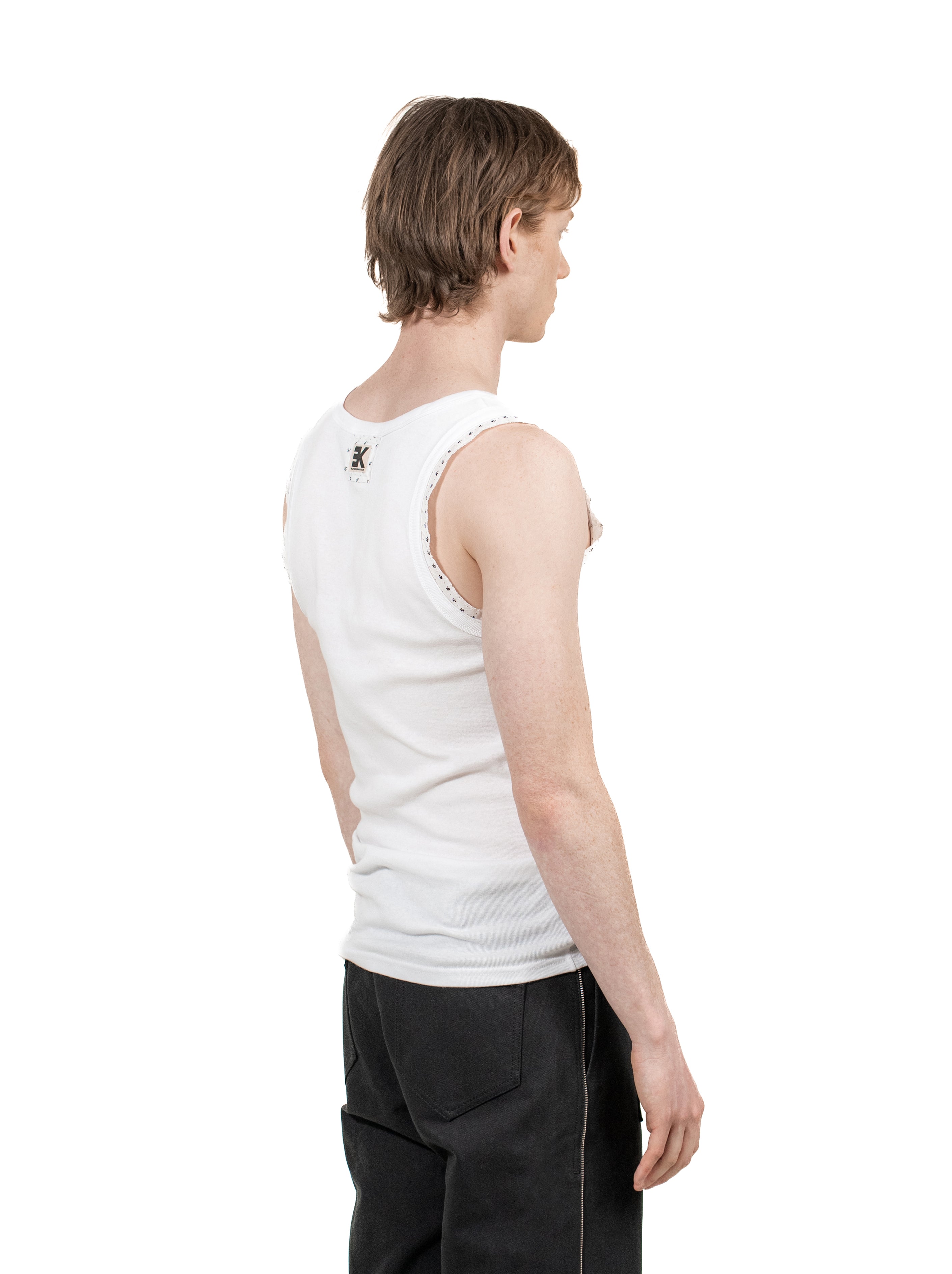 Reworked tank-top with flower polkadot details