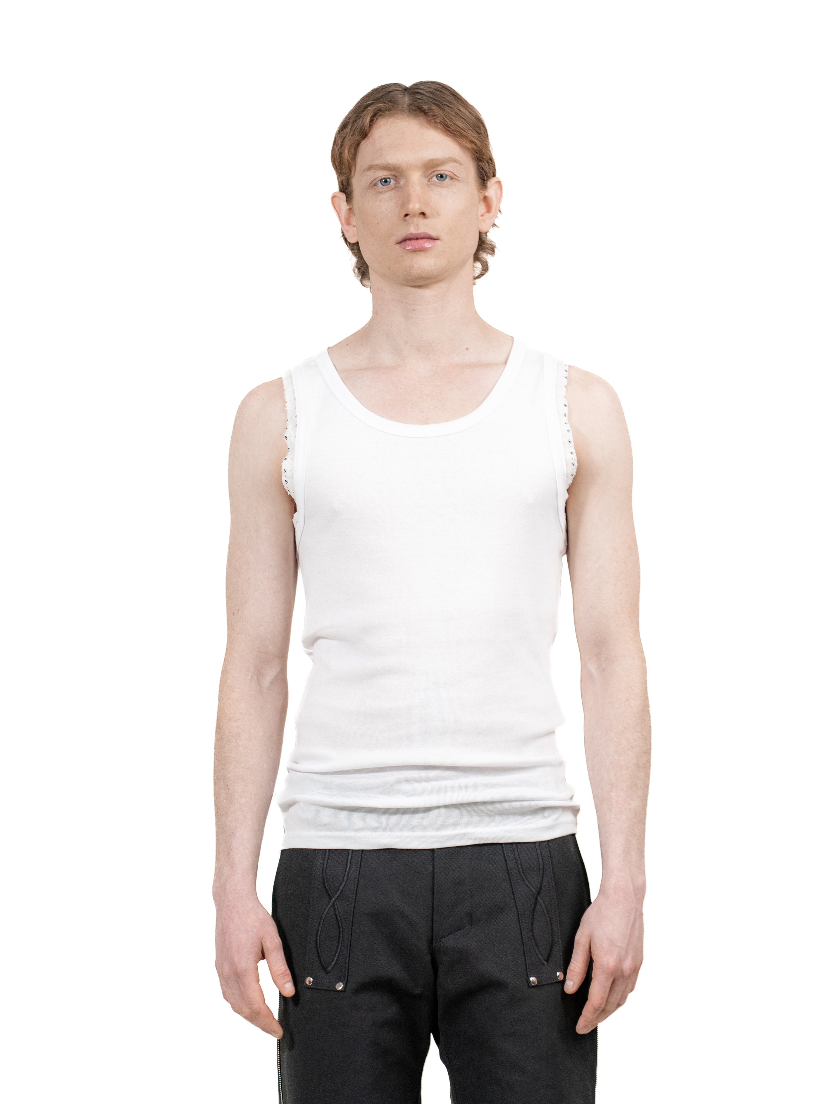 Reworked tank-top with flower polkadot details